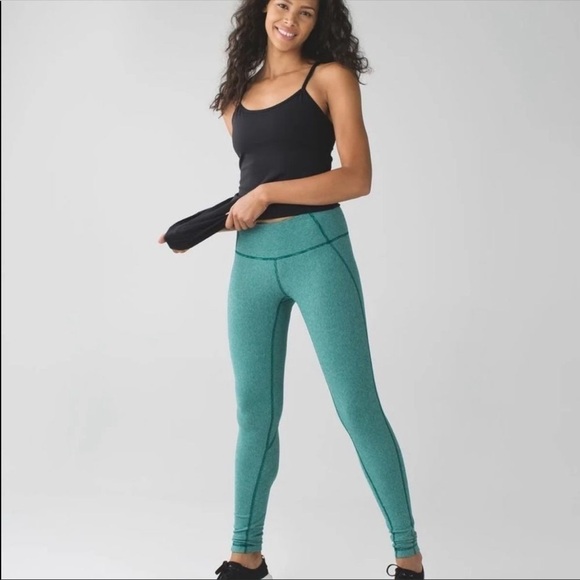 Lululemon Wunder Under Wee Stripe Heathered Menthol Size 6 - Picture 8 of 10